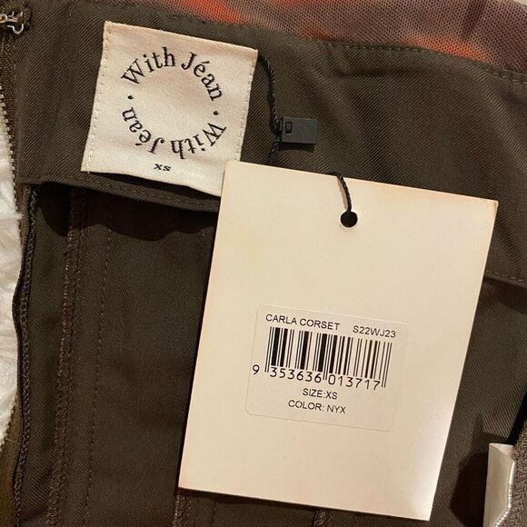 With Jean Carla Corset in NYX Red Brown Tye Dye Size XS NWT - Picture 6 of 7